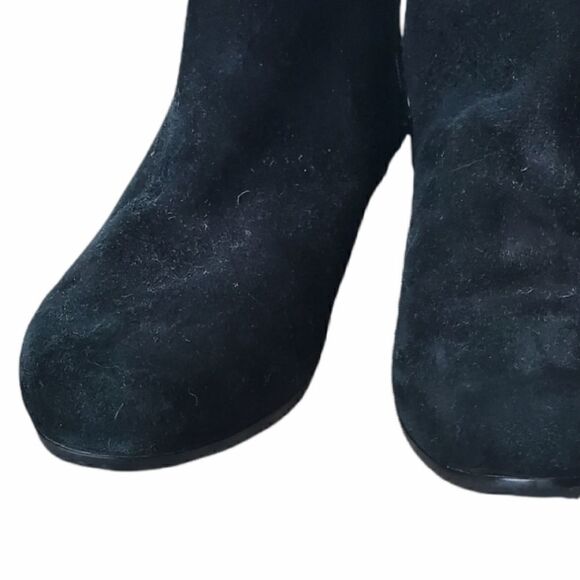 Nordstrom Munro Suede & Leather Ankle Black Bootie - Picture 3 of 5